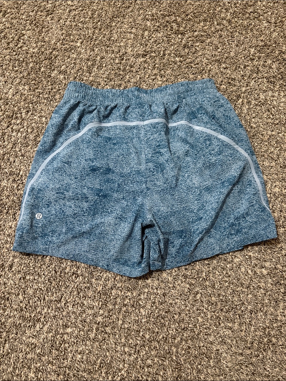 Lululemon Men's Blue Heather Pace Breaker Shorts